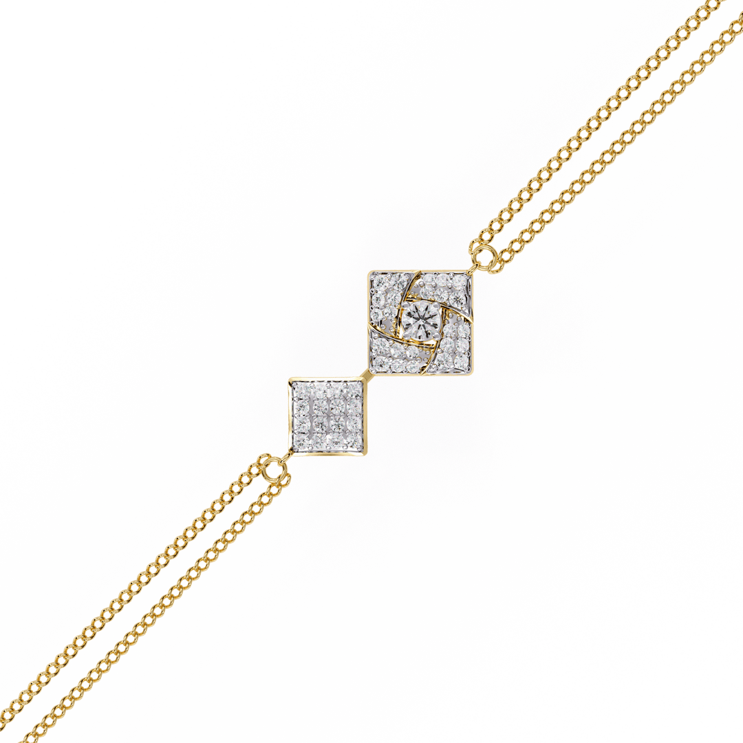 Quad Club Diamond Bracelet (#BR04) rajgems