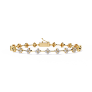 Diamond Flower Cluster Bracelet Raj Gems