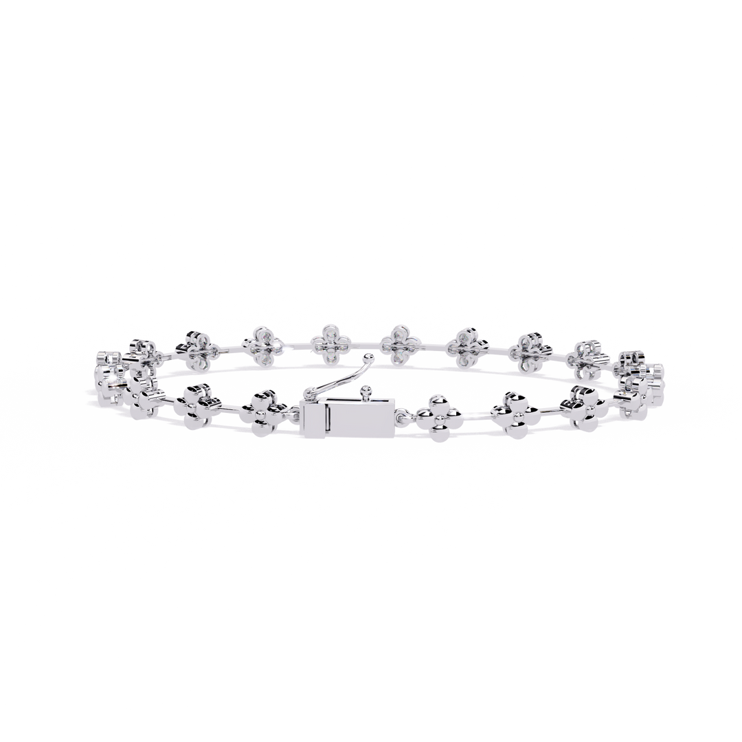 Diamond Flower Cluster Bracelet Raj Gems