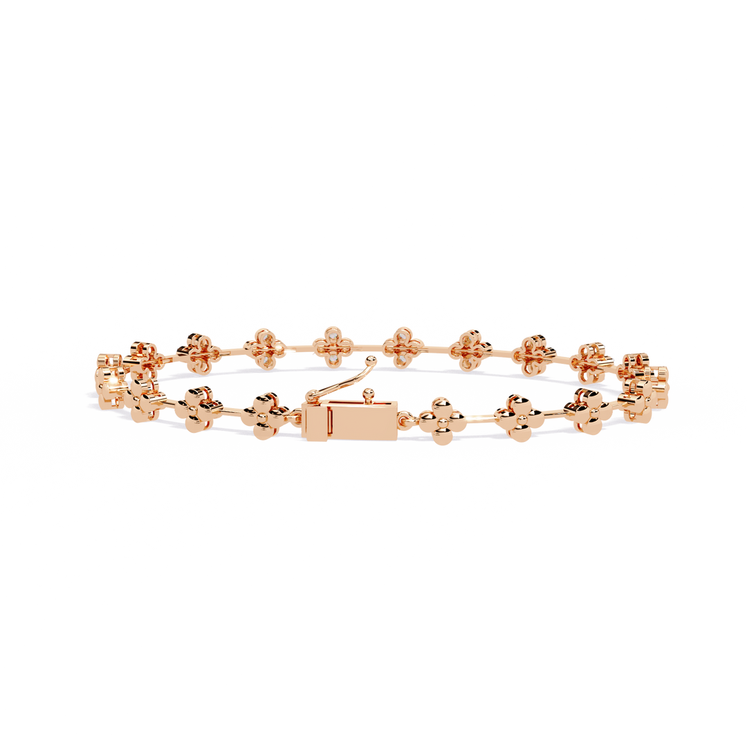 Diamond Flower Cluster Bracelet Raj Gems