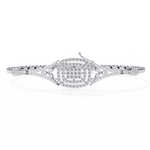 Load image into Gallery viewer, Diamond Halo Center Tennis Bracelet Raj Gems

