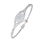 Load image into Gallery viewer, Diamond Halo Center Tennis Bracelet Raj Gems
