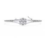 Load image into Gallery viewer, Diamond Flower Statement Bracelet Raj Gems
