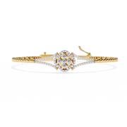 Diamond Flower Statement Bracelet Raj Gems