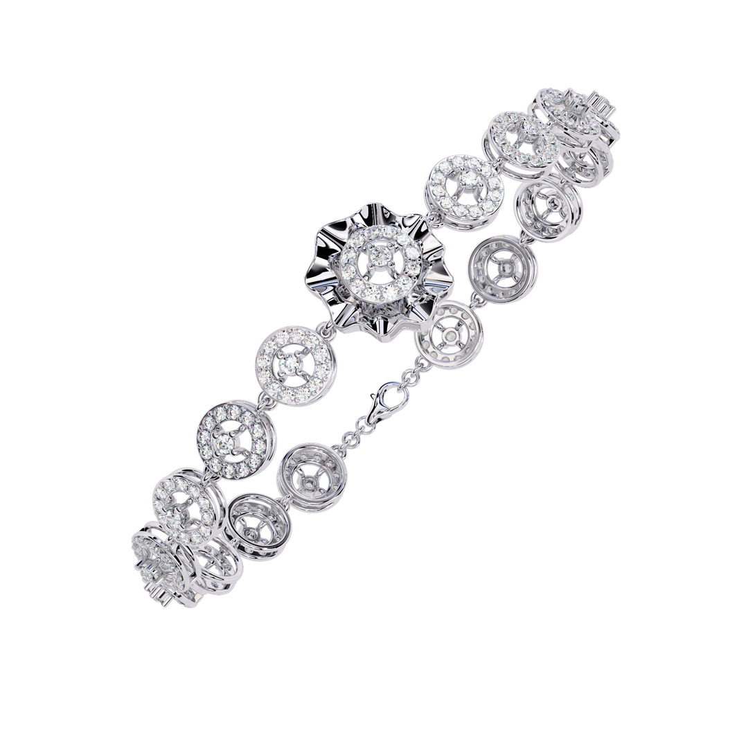 Diamond Circle Link Bracelet Raj Gems