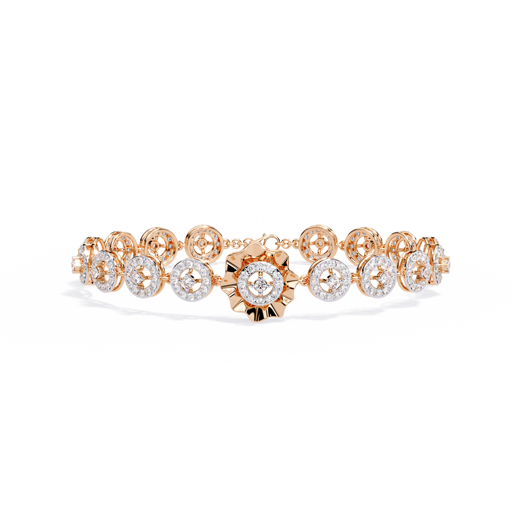 Diamond Circle Link Bracelet Raj Gems