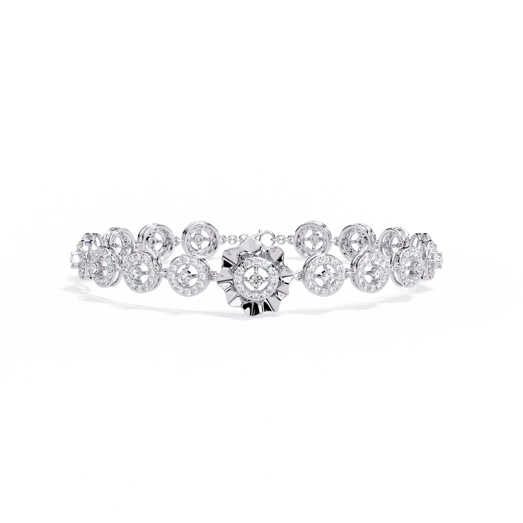 Diamond Circle Link Bracelet Raj Gems