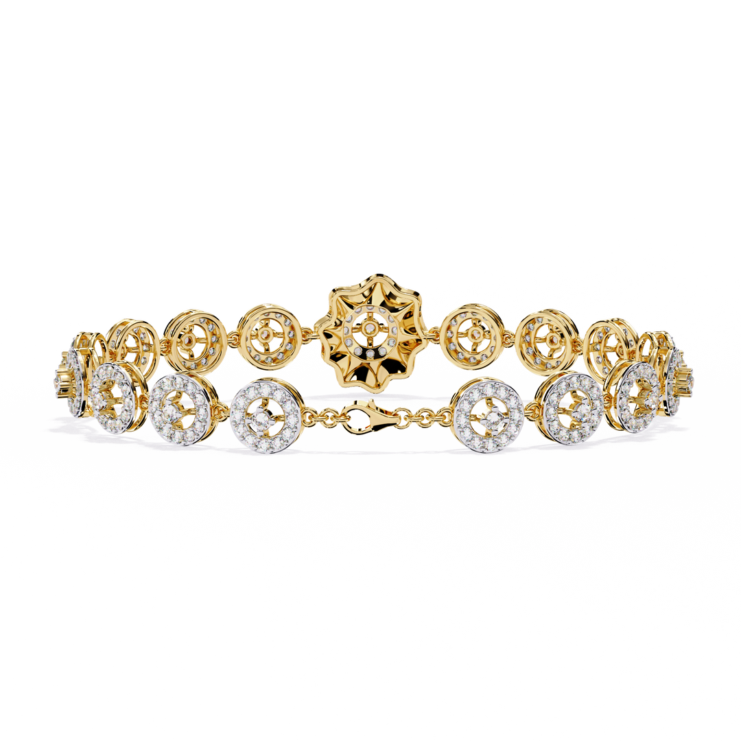 Diamond Circle Link Bracelet Raj Gems