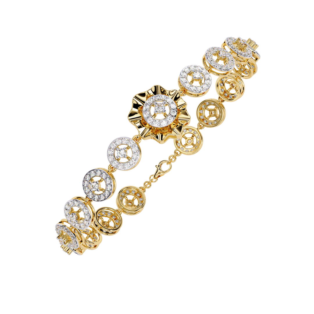 Diamond Circle Link Bracelet Raj Gems