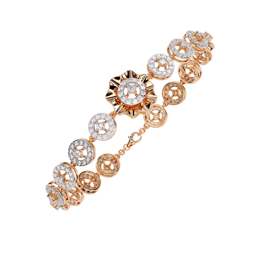Diamond Circle Link Bracelet Raj Gems