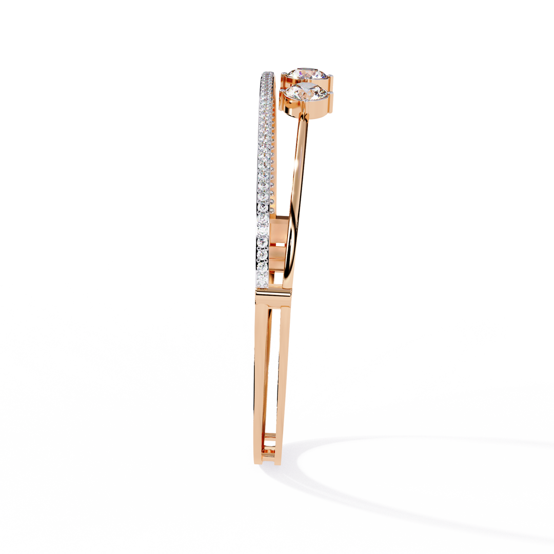 Dual Band Diamond Cuff Bracelet Raj Gems