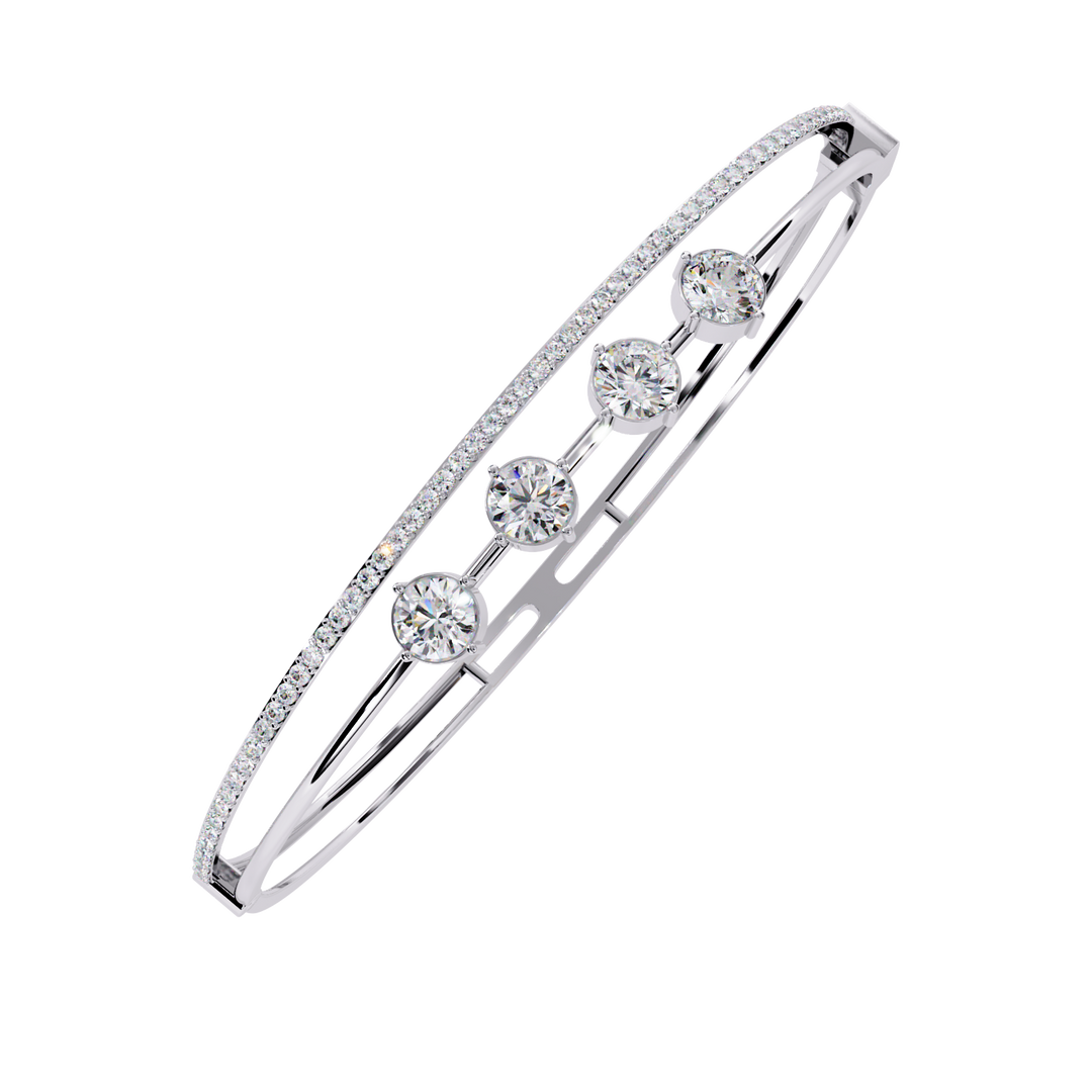 Dual Band Diamond Cuff Bracelet Raj Gems