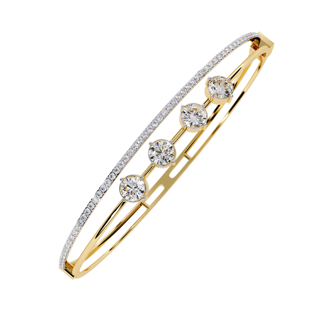 Dual Band Diamond Cuff Bracelet Raj Gems
