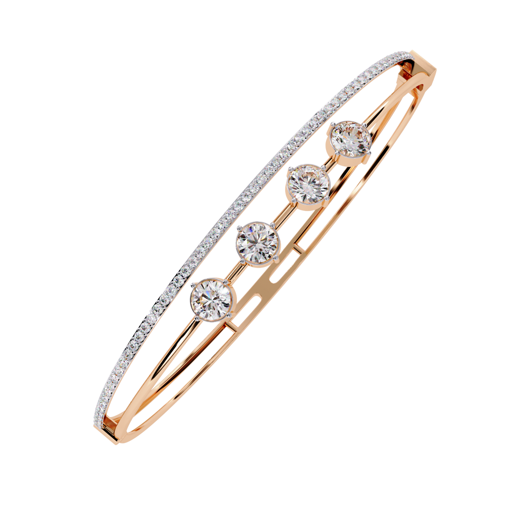 Dual Band Diamond Cuff Bracelet Raj Gems