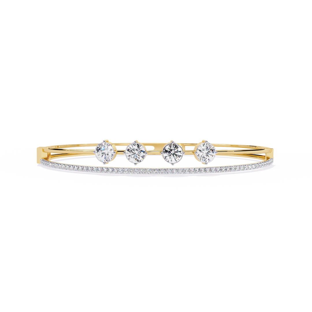 Dual Band Diamond Cuff Bracelet Raj Gems