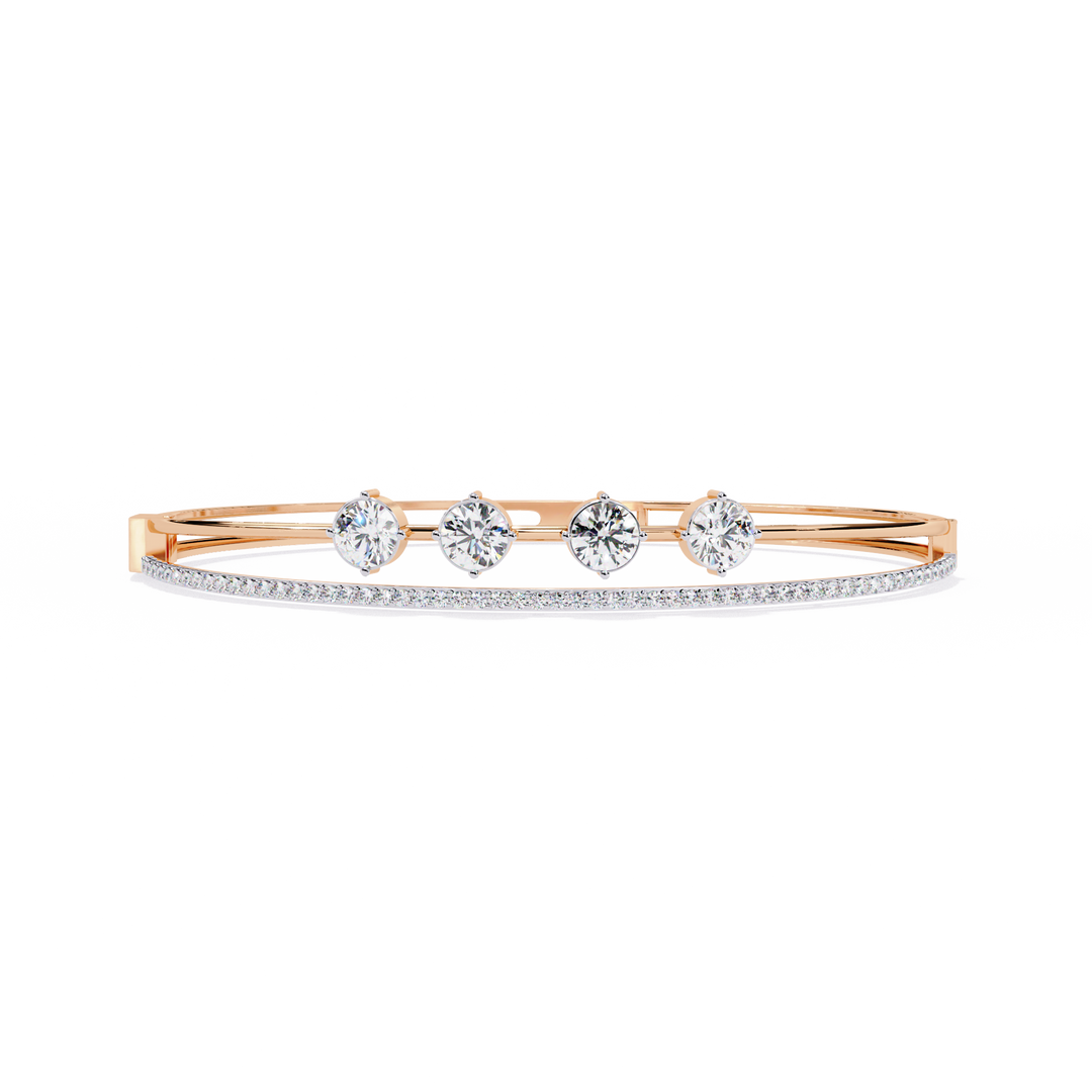 Dual Band Diamond Cuff Bracelet Raj Gems