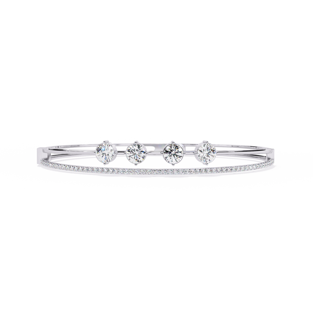 Dual Band Diamond Cuff Bracelet Raj Gems