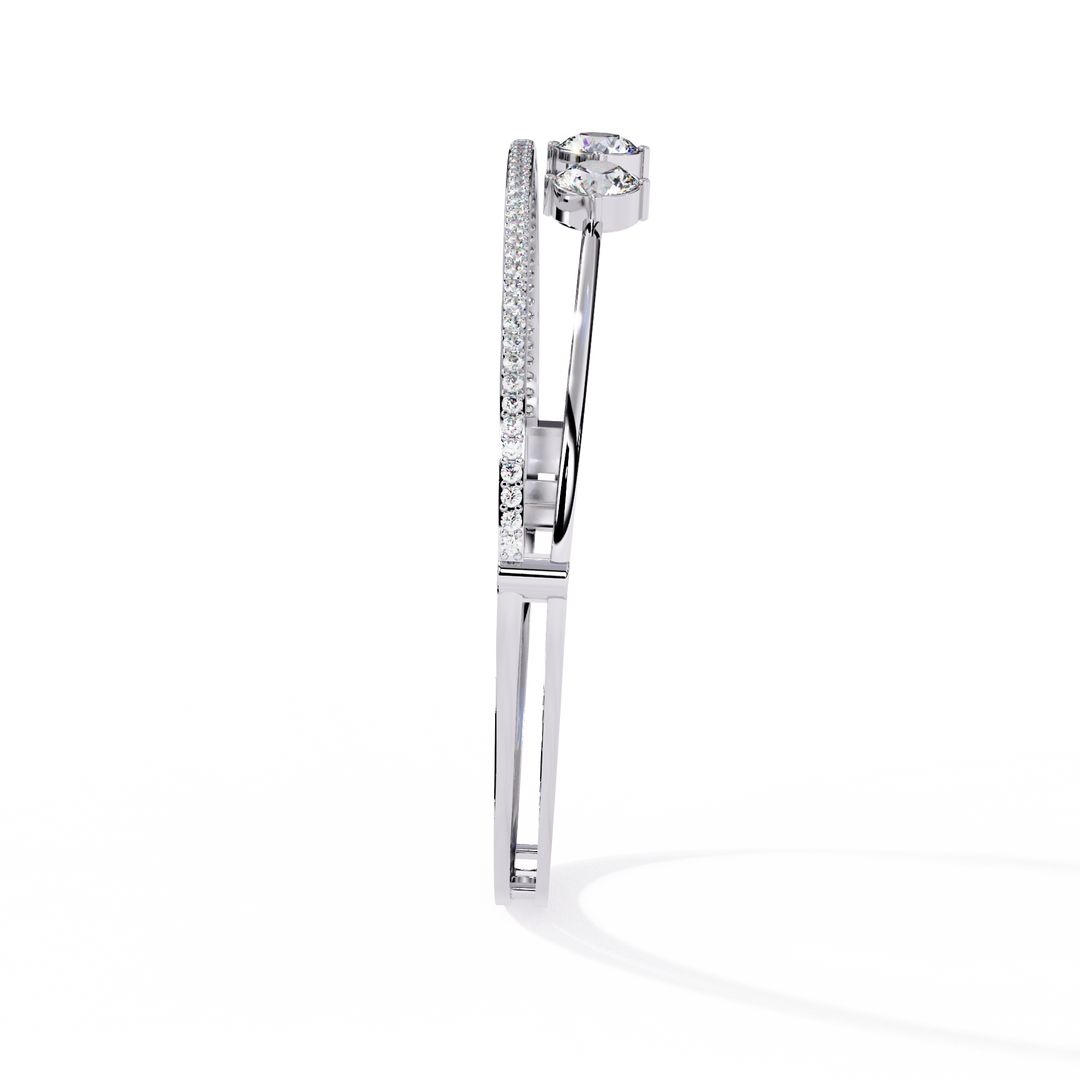 Dual Band Diamond Cuff Bracelet Raj Gems