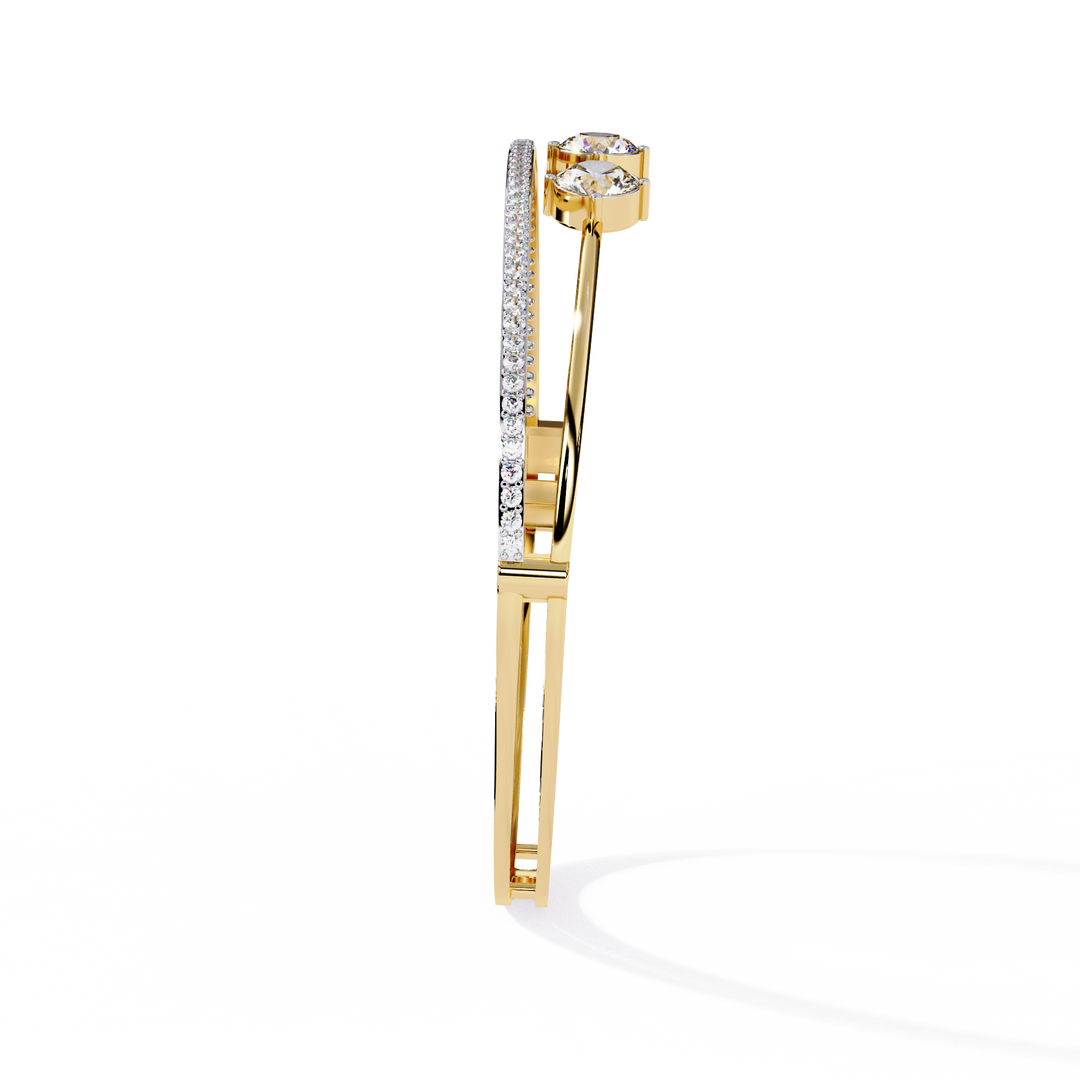 Dual Band Diamond Cuff Bracelet Raj Gems