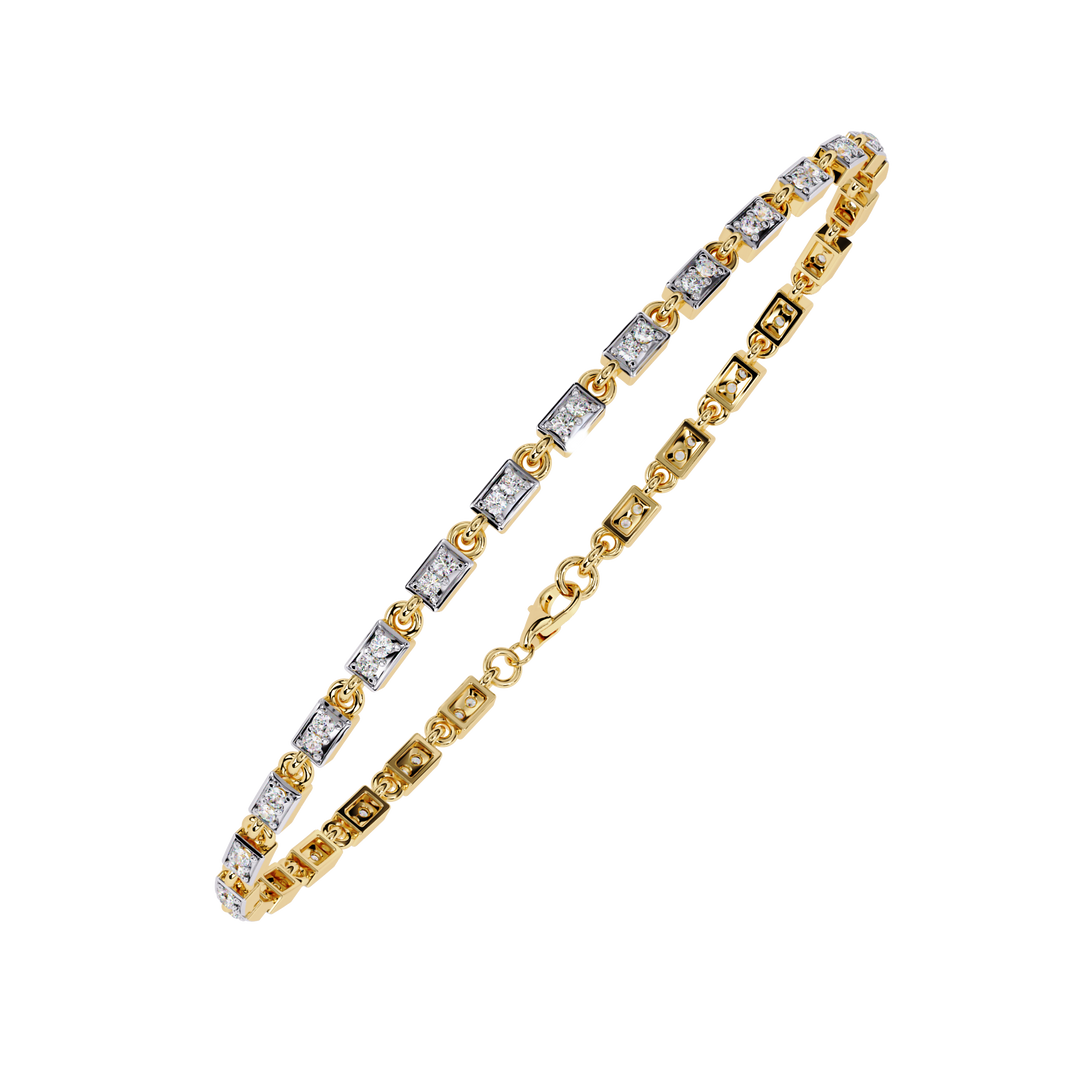 Uniform square diamond Bracelet Raj Gems