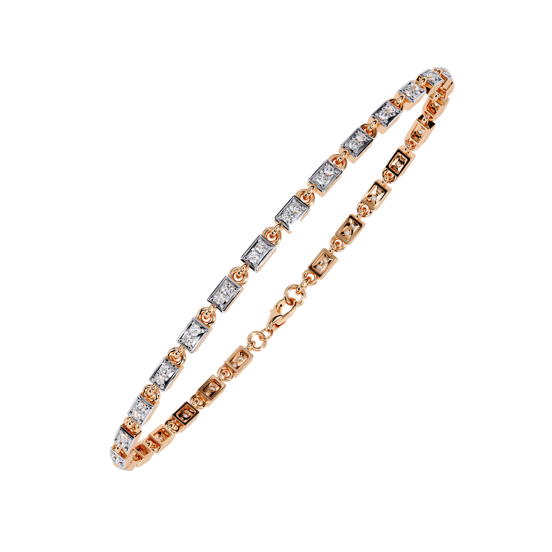 Uniform square diamond Bracelet Raj Gems