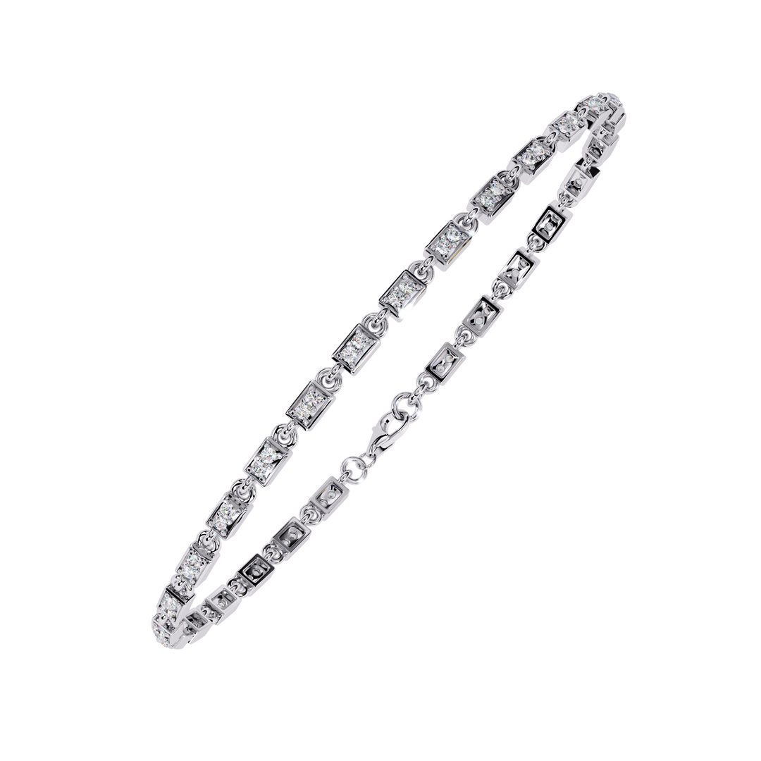 Uniform square diamond Bracelet Raj Gems