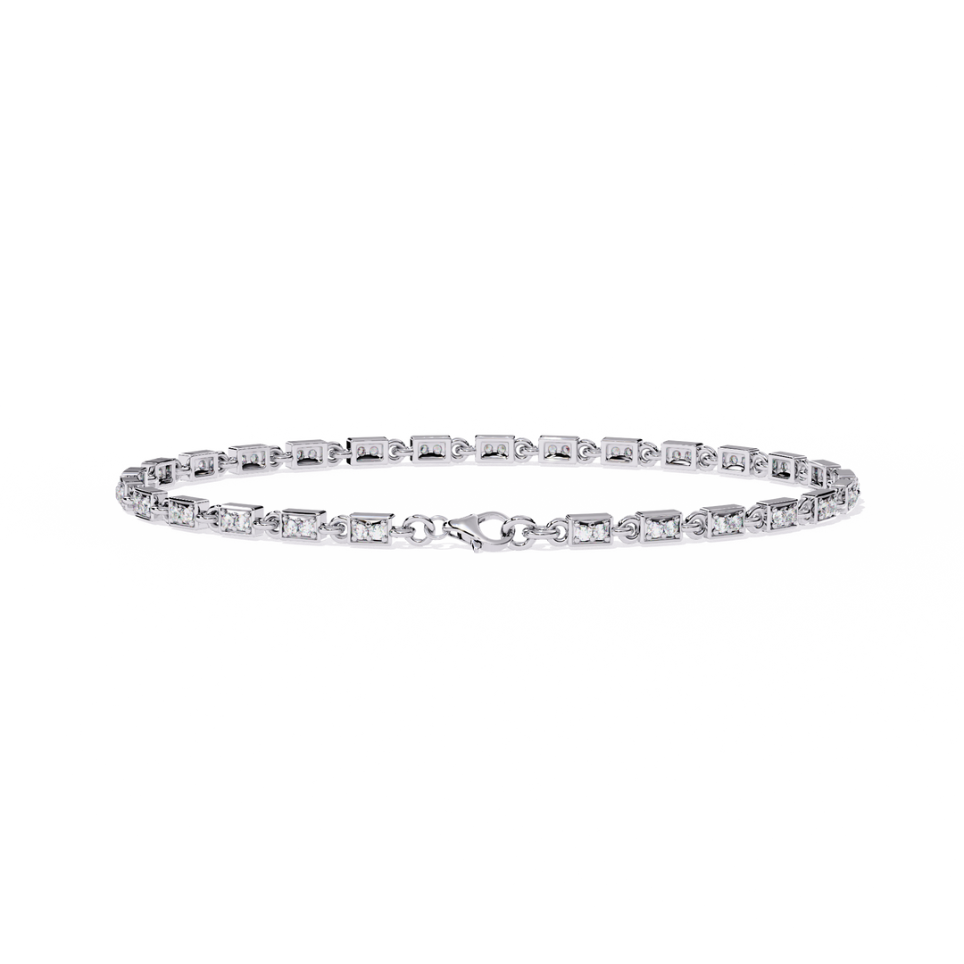 Uniform square diamond Bracelet Raj Gems