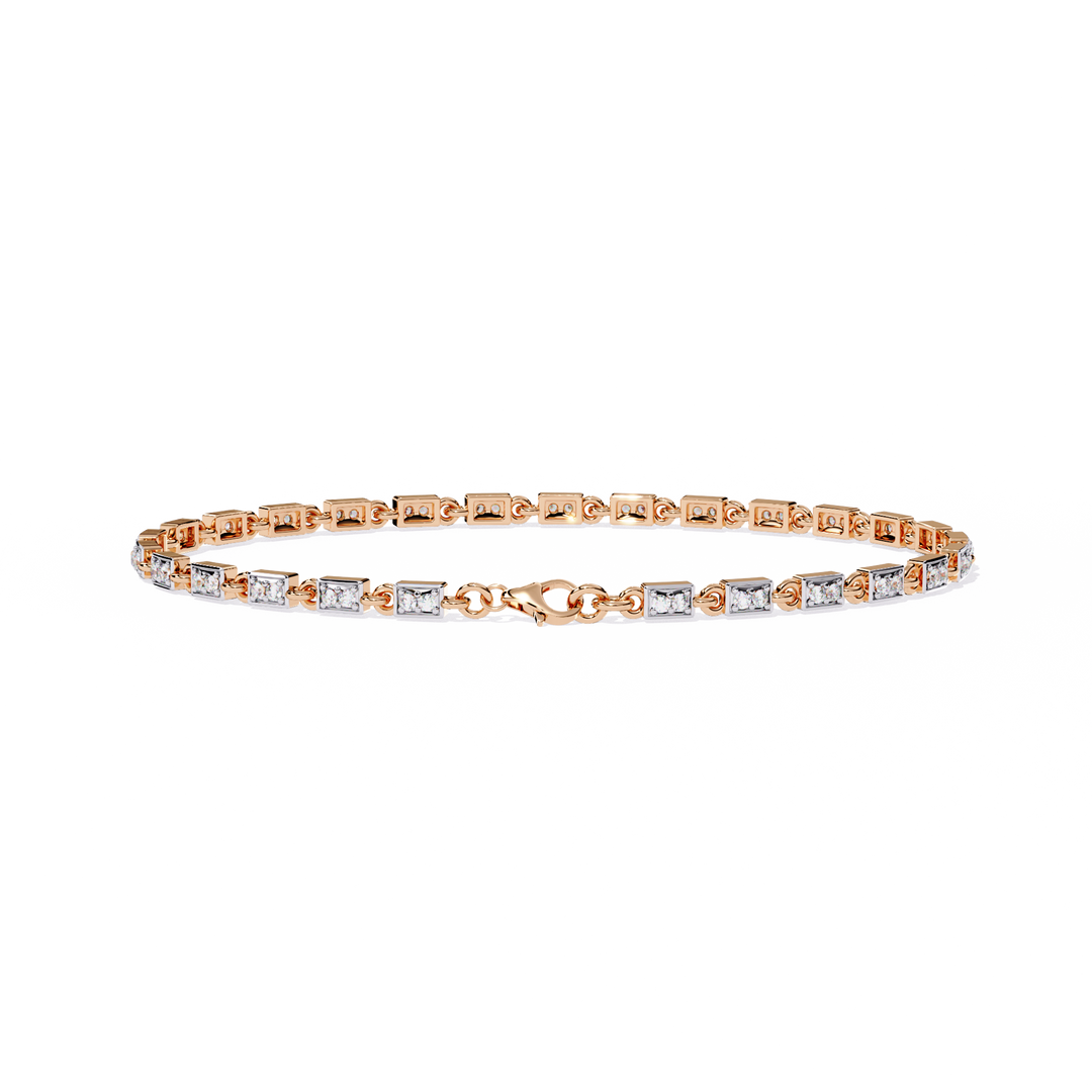Uniform square diamond Bracelet Raj Gems