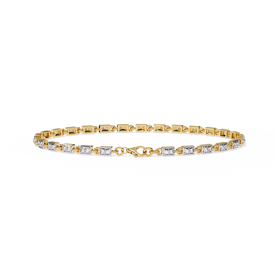 Uniform square diamond Bracelet Raj Gems