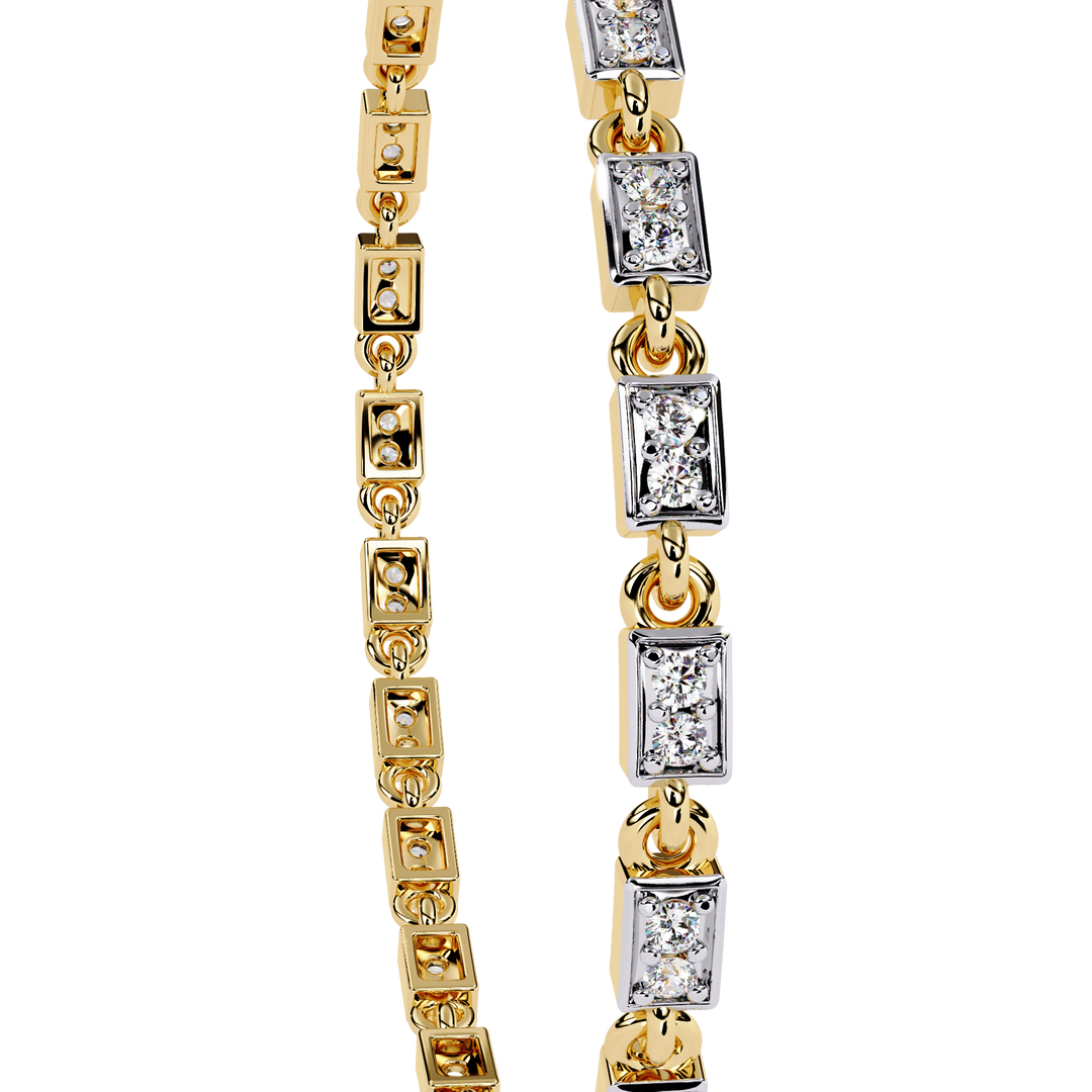 Uniform square diamond Bracelet Raj Gems