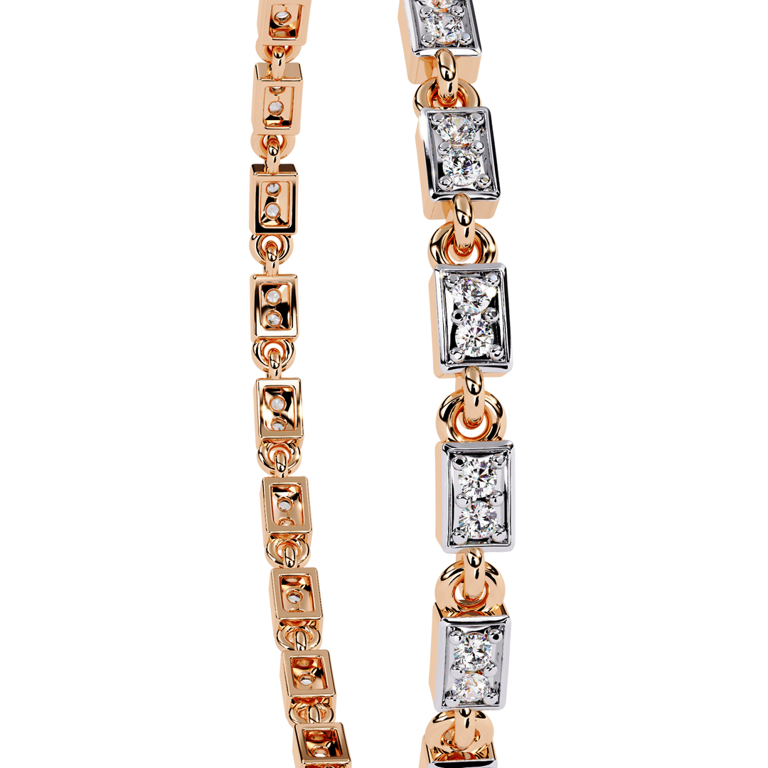 Uniform square diamond Bracelet Raj Gems