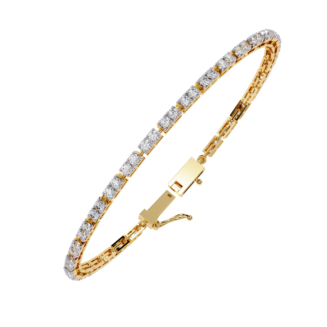 Round Diamond Tennis Bracelet Raj Gems