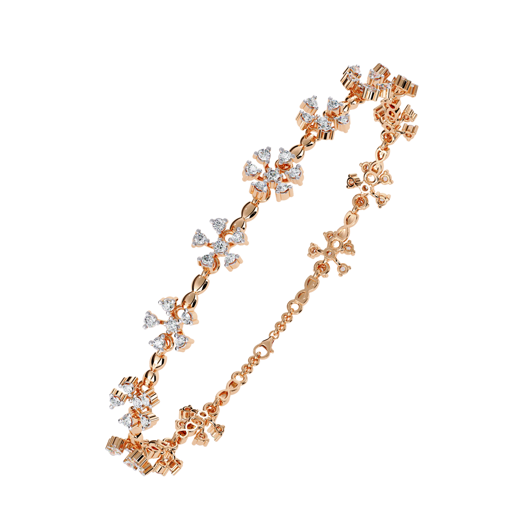 Floral Burst Diamond Bracelet Raj Gems