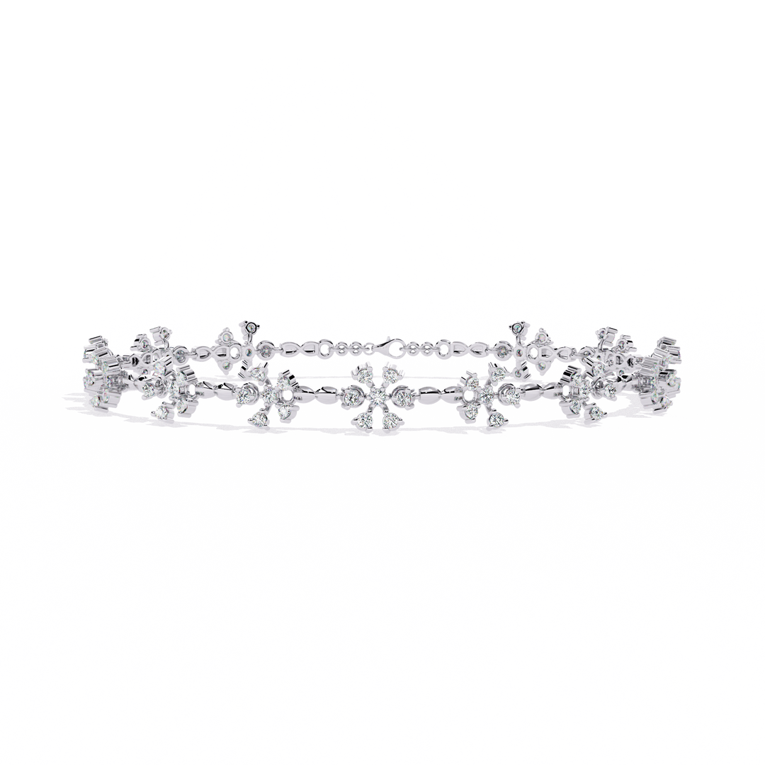 Floral Burst Diamond Bracelet Raj Gems