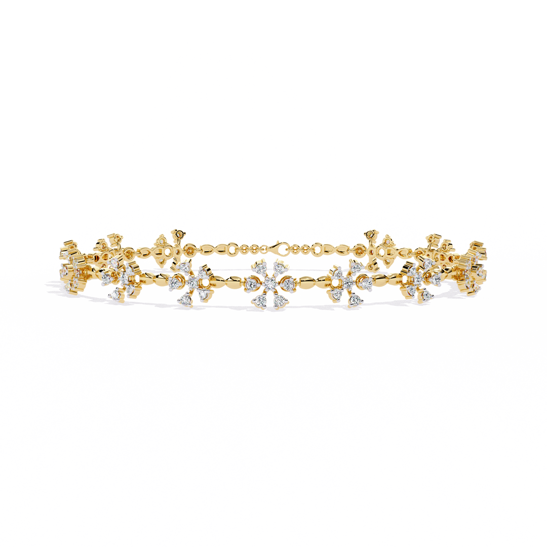 Floral Burst Diamond Bracelet Raj Gems