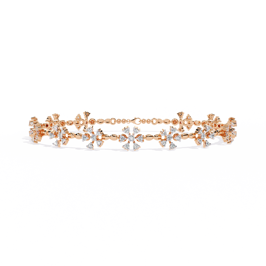 Floral Burst Diamond Bracelet Raj Gems