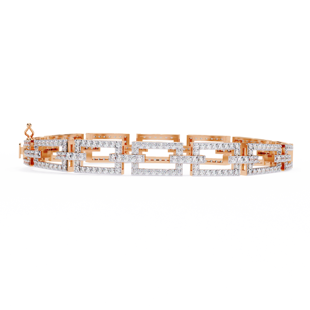 Meander Pattern Tennis Bracelet Raj Gems