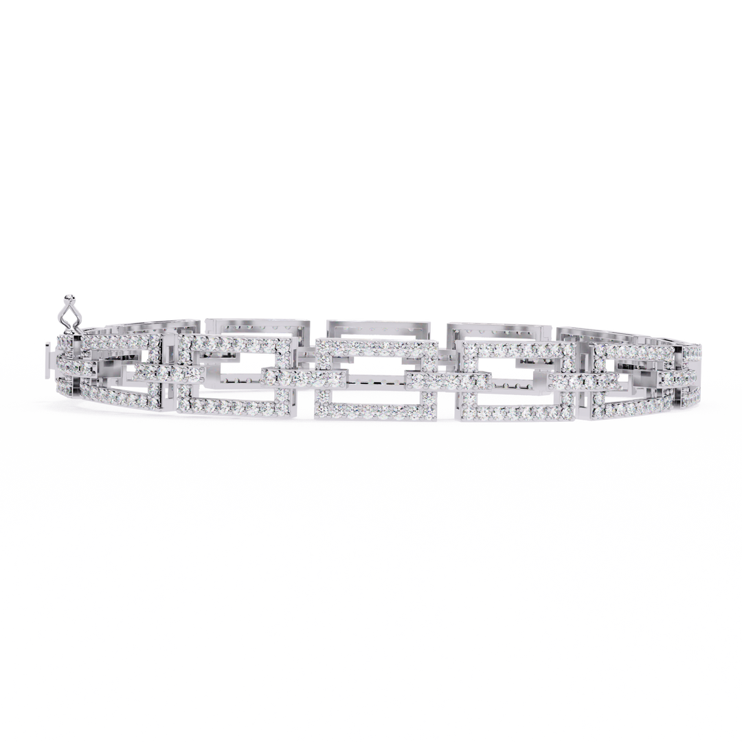 Meander Pattern Tennis Bracelet Raj Gems