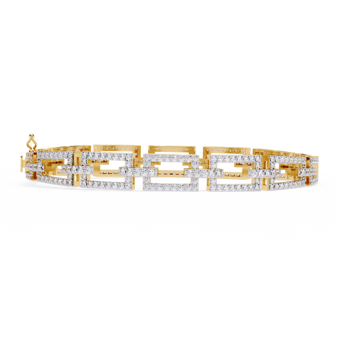 Meander Pattern Tennis Bracelet Raj Gems