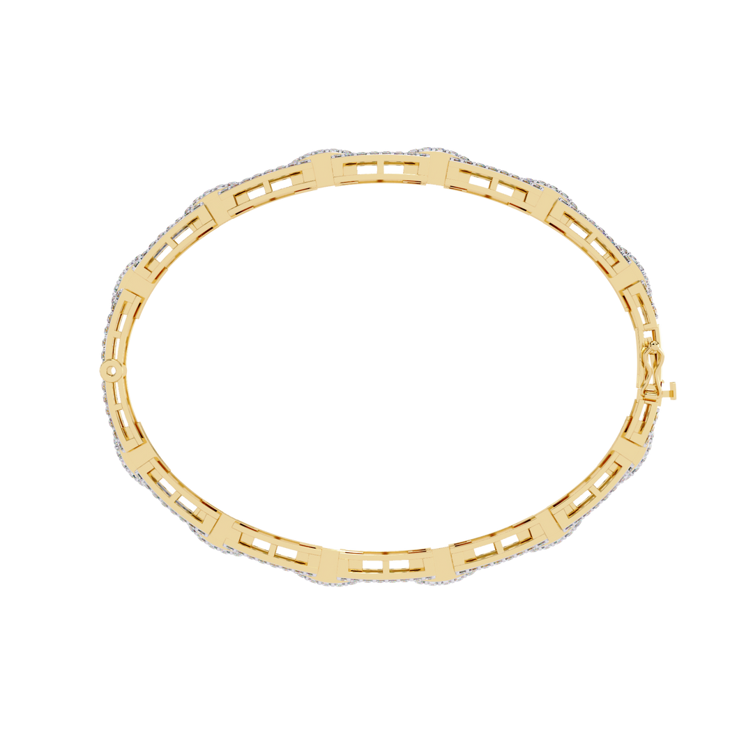 Meander Pattern Tennis Bracelet Raj Gems