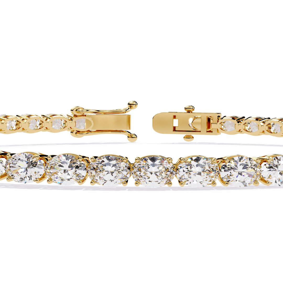 Oval Cut Diamond Tennis Bracelet Raj Gems