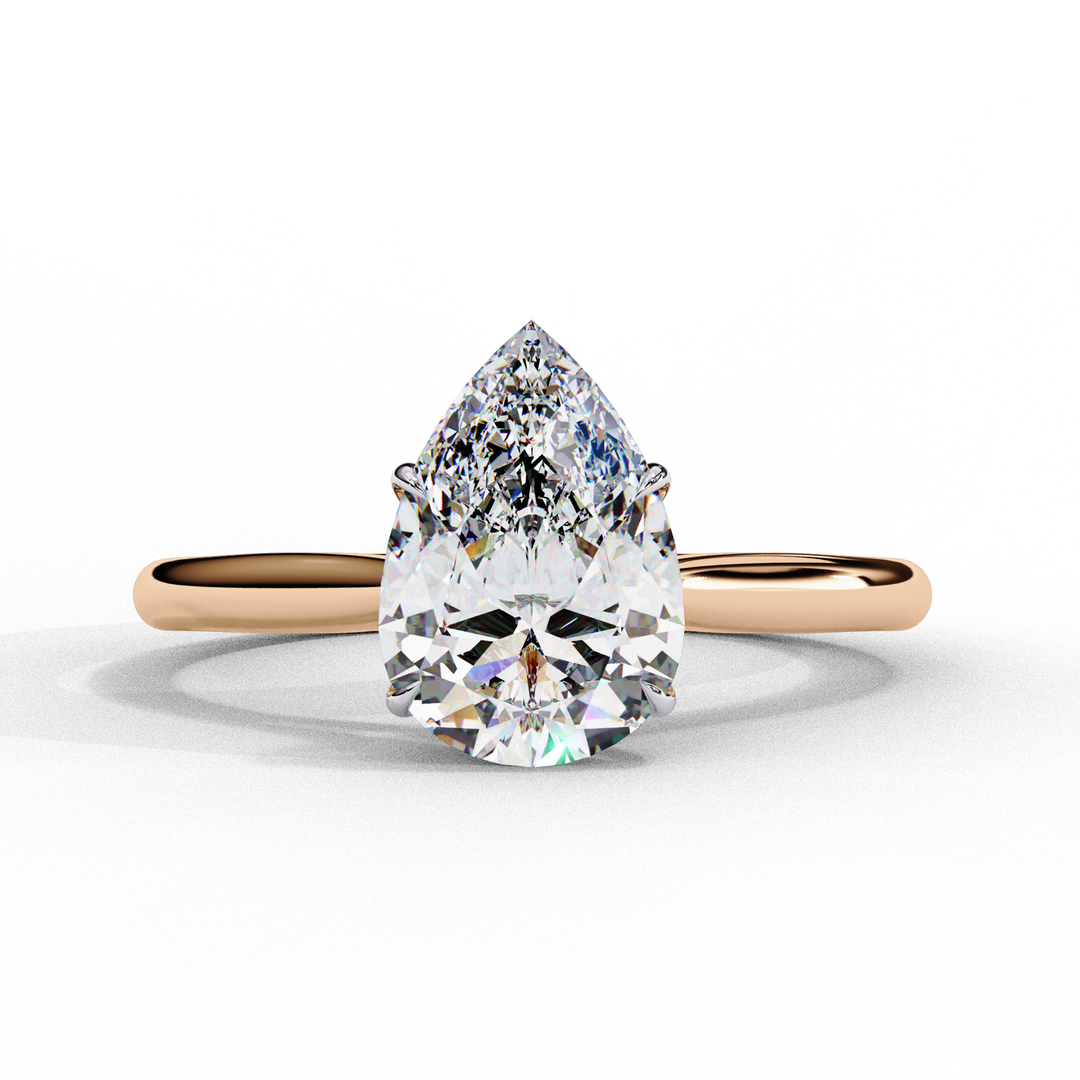 1.0CT Pear Lab grown Diamond Ring Raj Gems