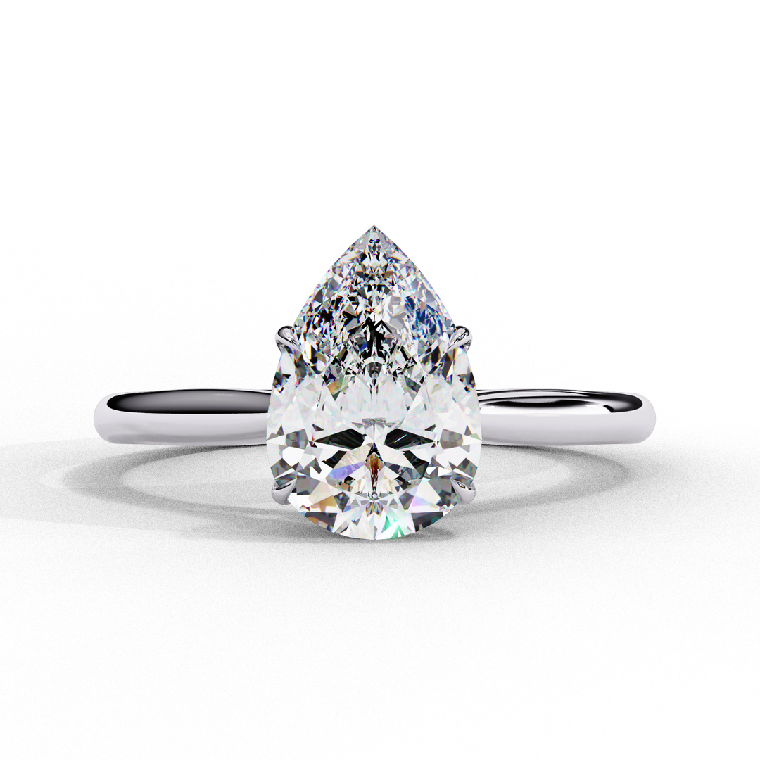 1.0CT Pear Lab grown Diamond Ring Raj Gems