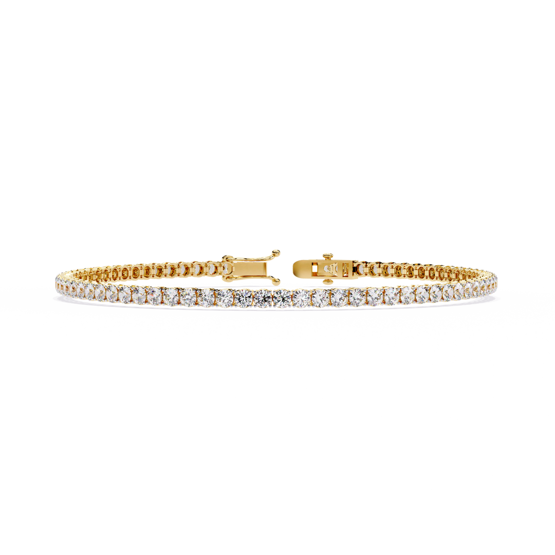 2.5mm Round Diamond Tennis Bracelet Raj Gems