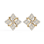 Celestial Bloom Diamond Stud Earring (#ER01) rajgemss