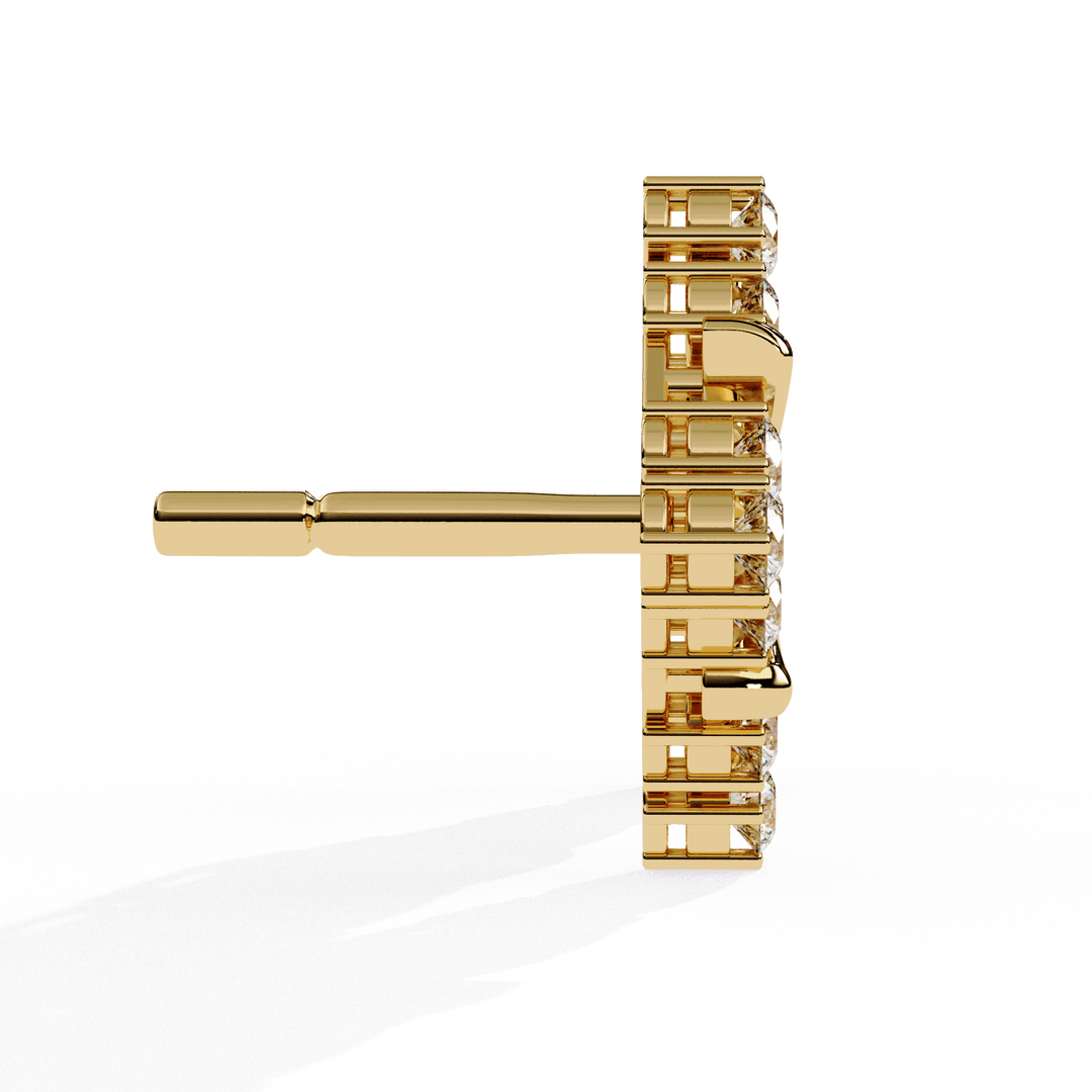 Celestial Bloom Diamond Stud Earring (#ER01) rajgemss