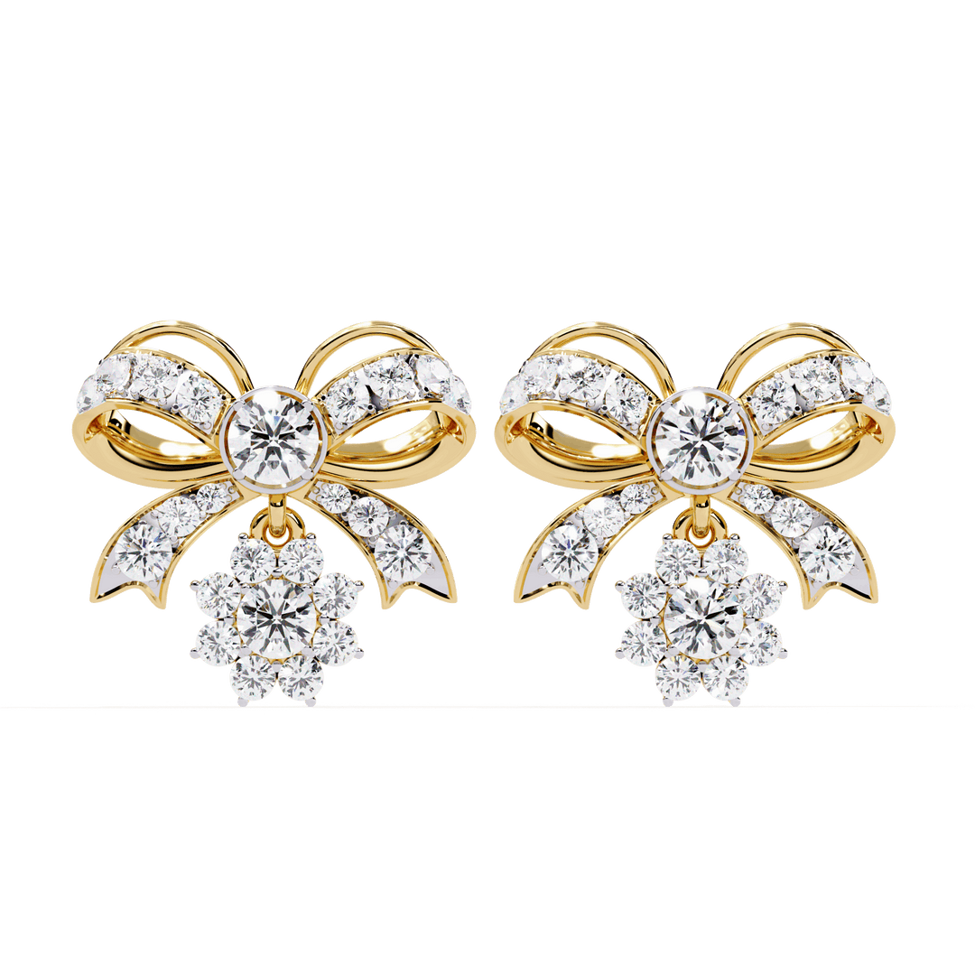 Kristin Round Stud DIamond Earring (#ER02) rajgemss