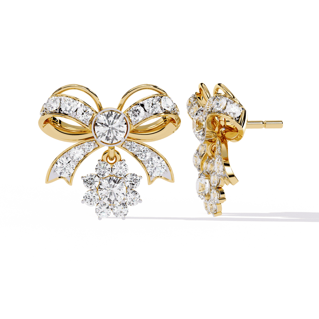 Kristin Round Stud DIamond Earring (#ER02) rajgemss