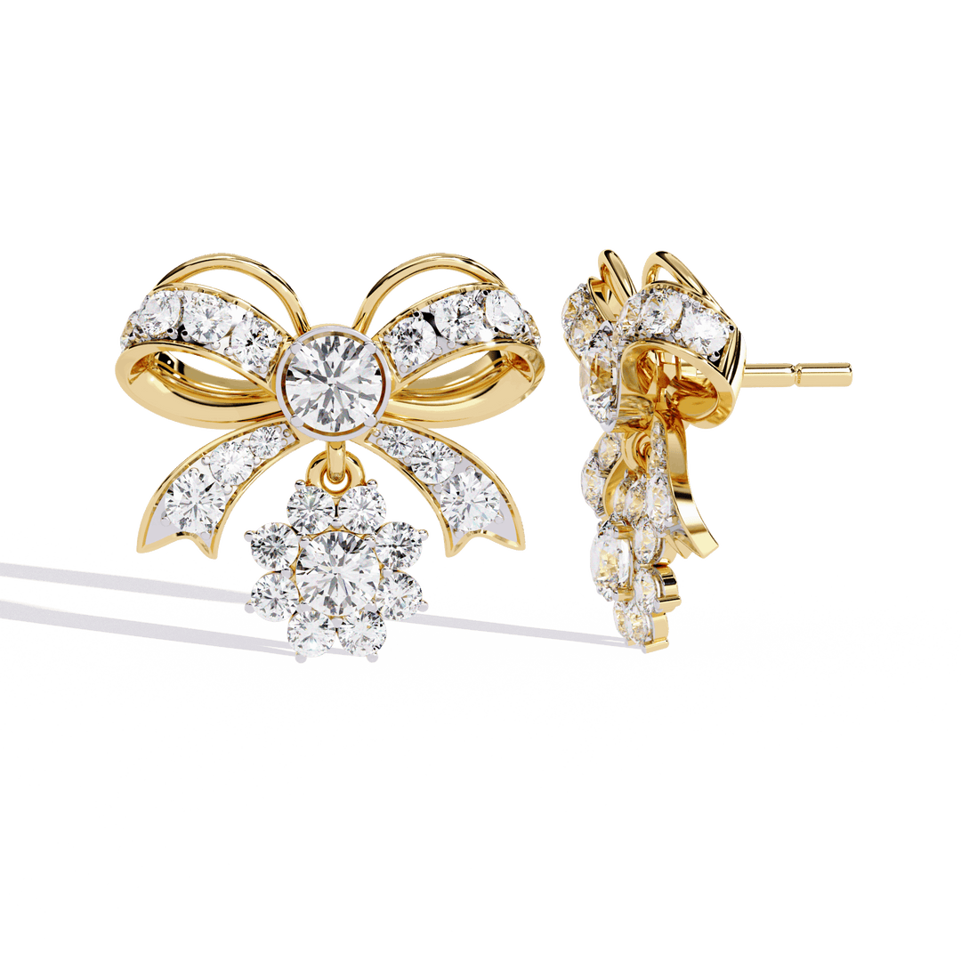 Kristin Round Stud DIamond Earring (#ER02) rajgemss