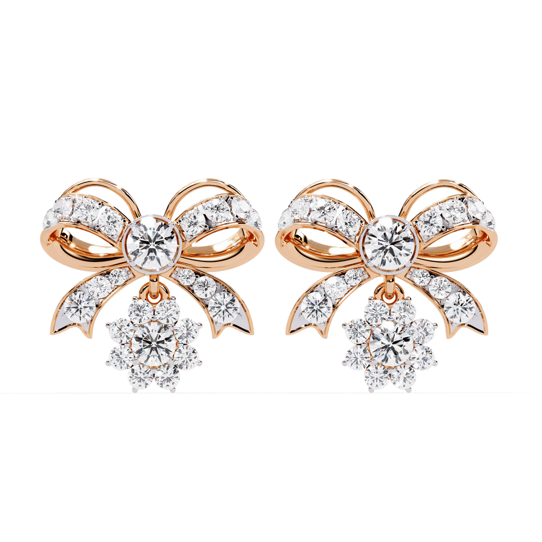Kristin Round Stud DIamond Earring (#ER02) rajgemss